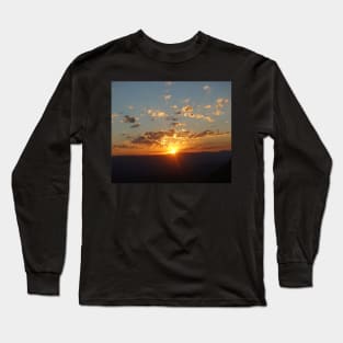 Fiery sunset with clouds Long Sleeve T-Shirt